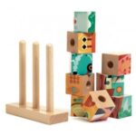 Puzzle vertical cu cuburi Djeco, Puzz-Up Forest